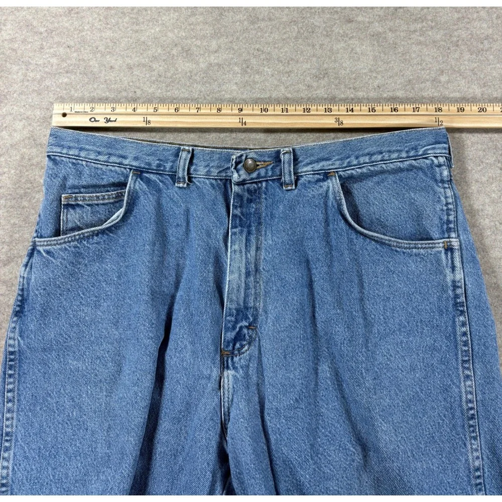 Wrangler Authentic Jeans Mens 36 Blue Denim Shorts Medium Wash 60601SW Cotton
